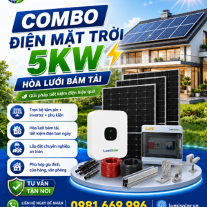 Combo Điện Mặt Trời 5kW Hòa Lưới Bám Tải
