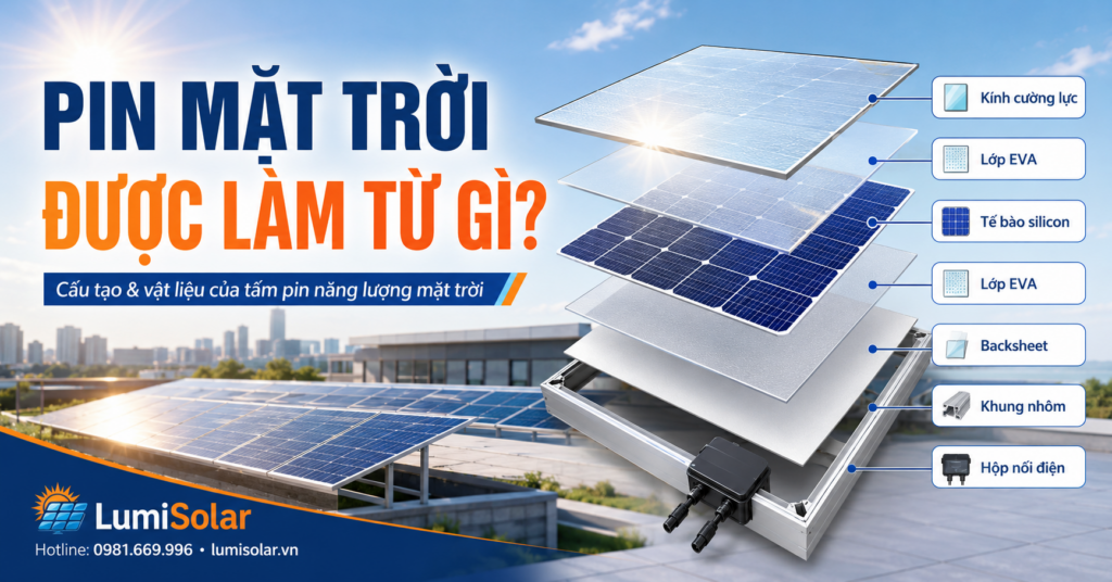 Pin Mặt Trời Được Làm Từ Gì? Cấu Tạo, Vật Liệu Và Nguyên Lý Hoạt Động