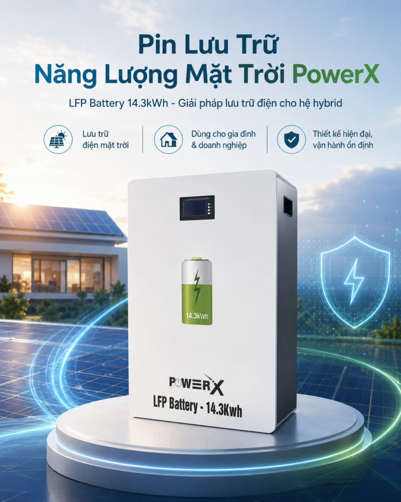 Đại Lý Pin Lưu Trữ Năng Lượng Mặt Trời PowerX