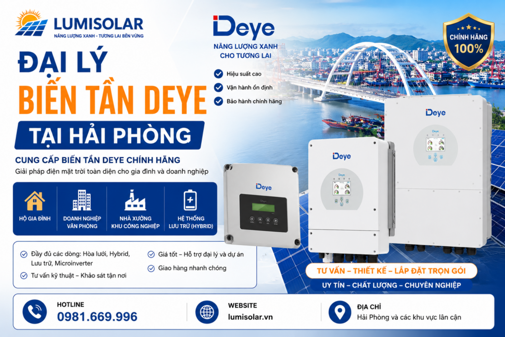 Đại lý biến tần Deye tại Hải Phòng cho hệ thống điện mặt trời
