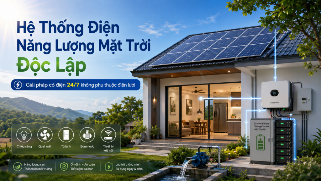 Hệ Thống Điện Năng Lượng Mặt Trời Độc Lập Là Gì