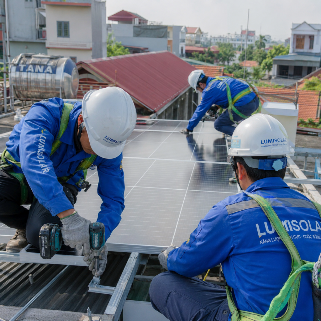 Hoàn Thành Dự Án Lắp Điện Mặt Trời Công Suất 40kW 3 Pha Tại Hải An