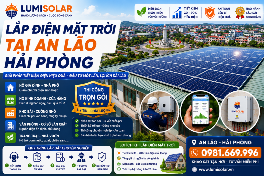 Lắp Điện Mặt Trời Tại An Lão Hải Phòng