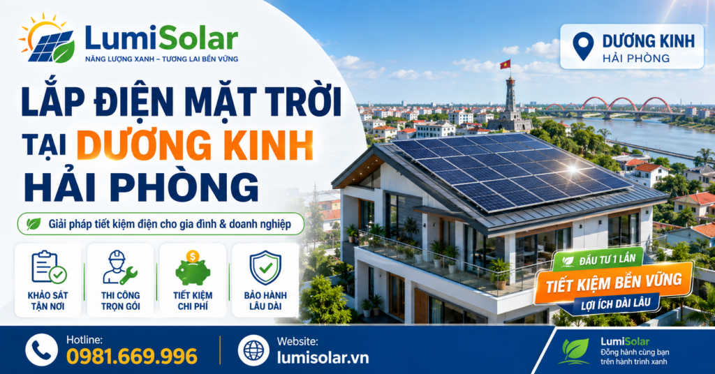 Lắp điện mặt trời tại Dương Kinh Hải Phòng