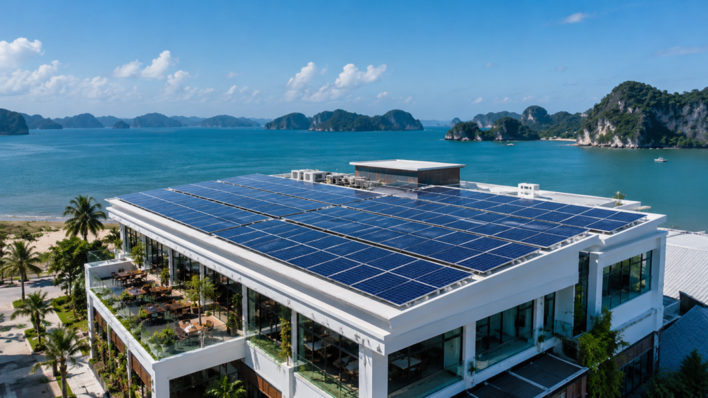 Điện Mặt Trời Cho Khách Sạn, Nhà Hàng Tại Quảng Ninh