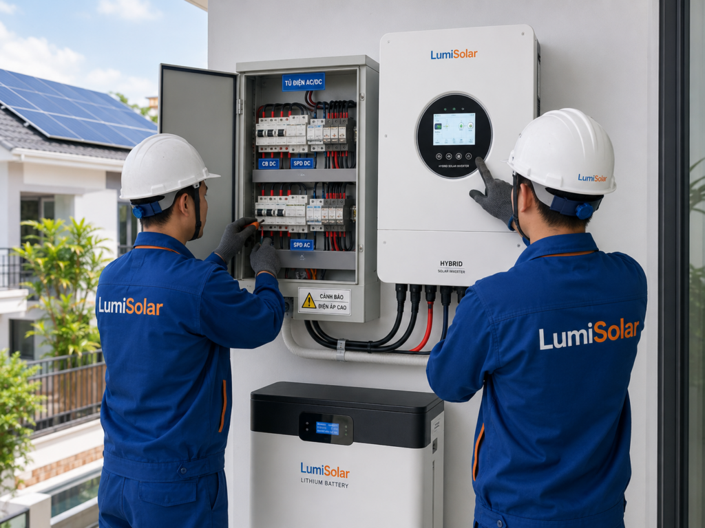 Hệ Thống Điện Mặt Trời Hybrid 13.1kWp Tại An Dương Hải Phòng
