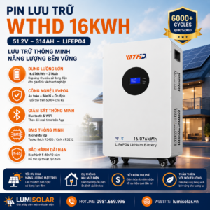 Pin lưu trữ WTHD 51.2V 314Ah (16kWh)
